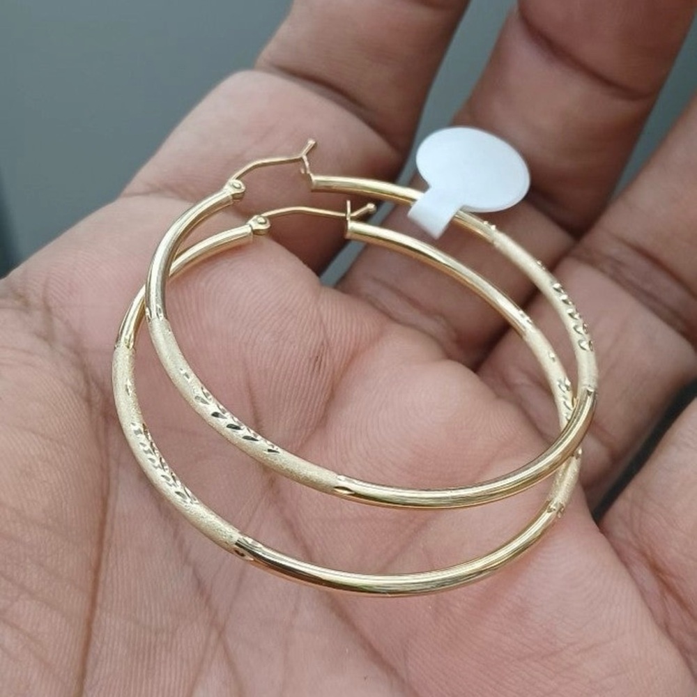 14kt Real Gold  Hoop Earrings For Women